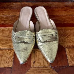 J.Crew Metallic Gold Mules